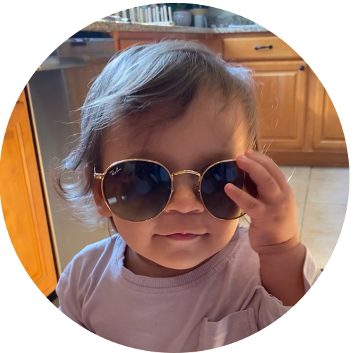 Lyla wearing sunglasses